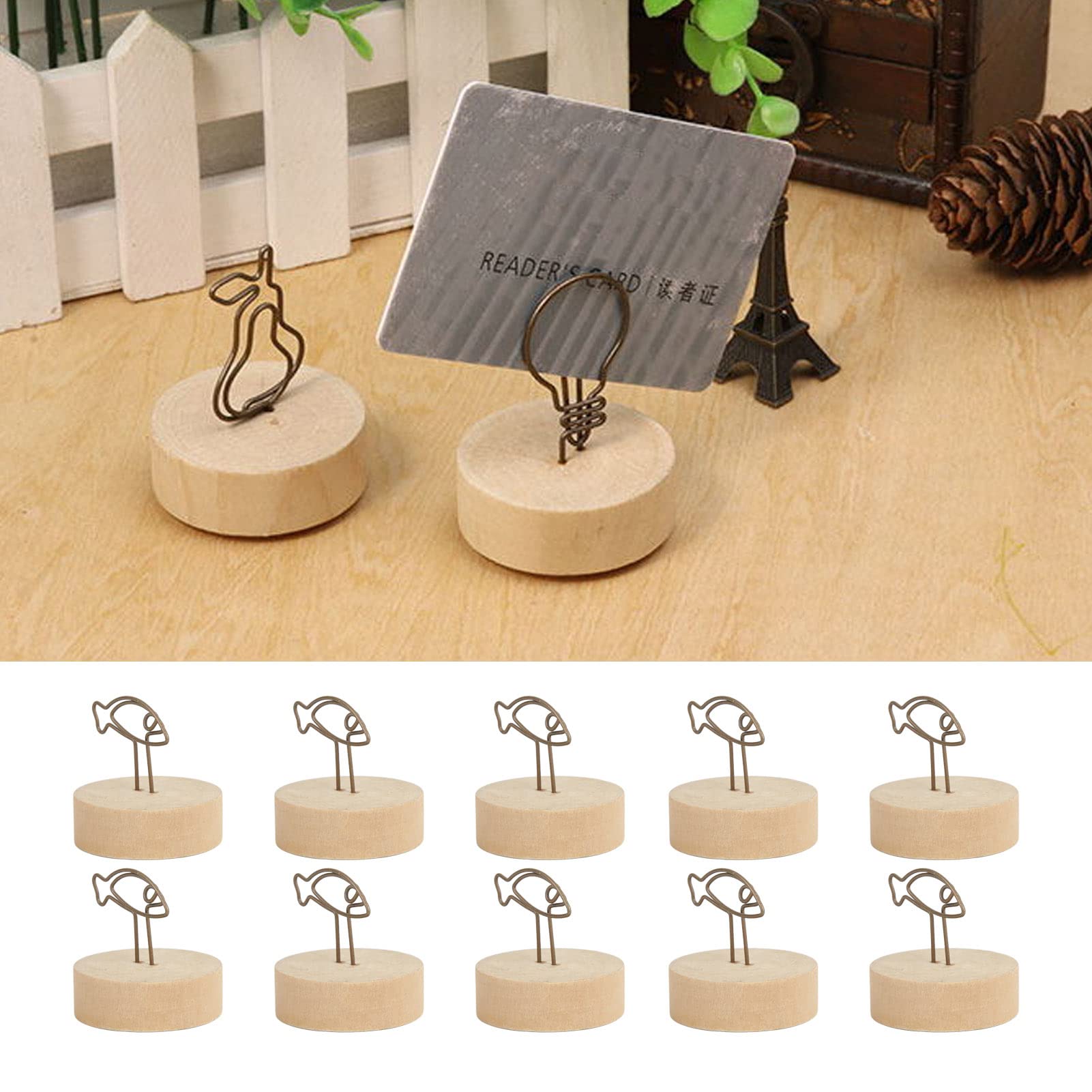 10 Segnaposto Da Tavolo A Forma Di Aereo - Portafoto E Biglietti Dorato Per Matrimoni E Feste - Foto 6