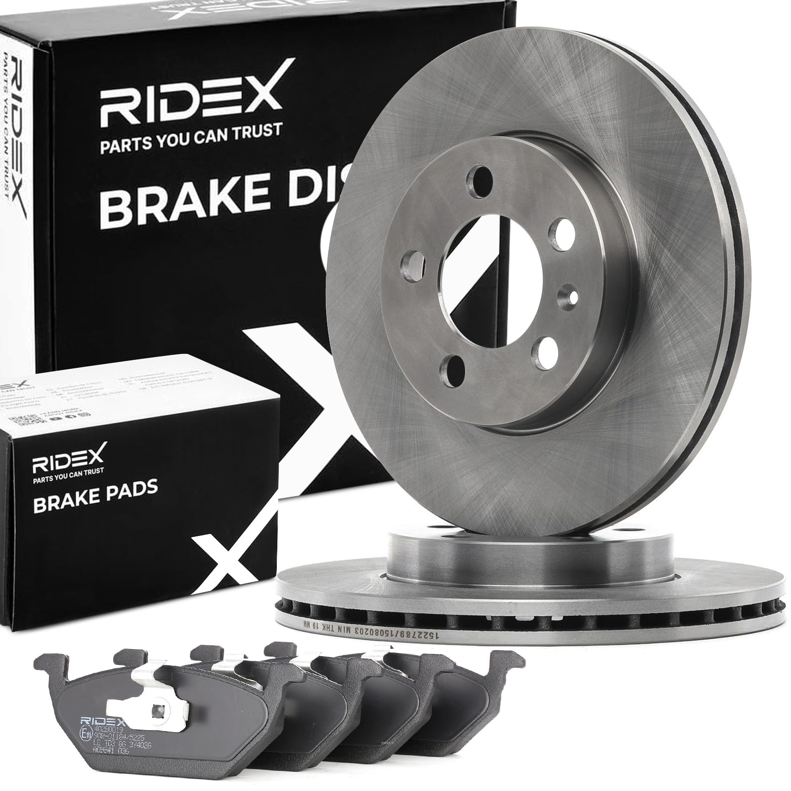RIDEX Bremsenset Vorne 256mm Bremsscheiben und Bremsbeläge Belüftet