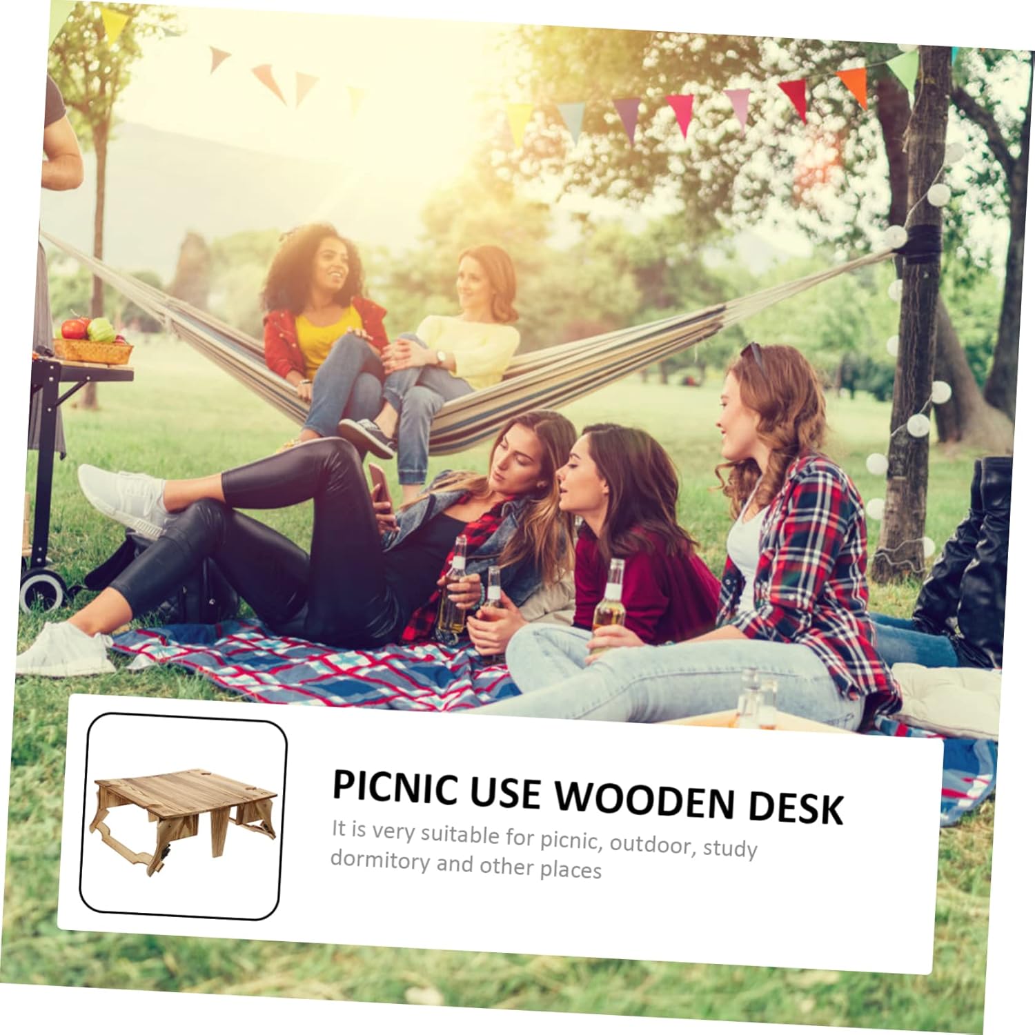 1pc Practical Multi-Function Folding Table for Outdoor Use Portable Storage Stable Design for Picnics Camping and More