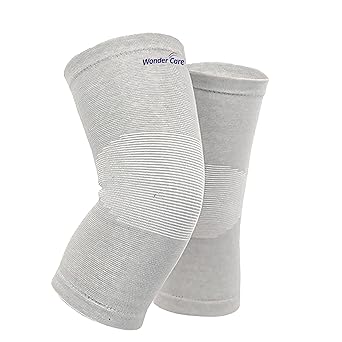 Wonder Care Bamboo Knee Sleeves for Men/Women, Knee Support for Running, Gym, Badminton, Sports, Compression Knee Sleeves | Perfect Knee Brace for Knee Pain and Enhanced Comfort - 1 Pair(XXL) - image, photos