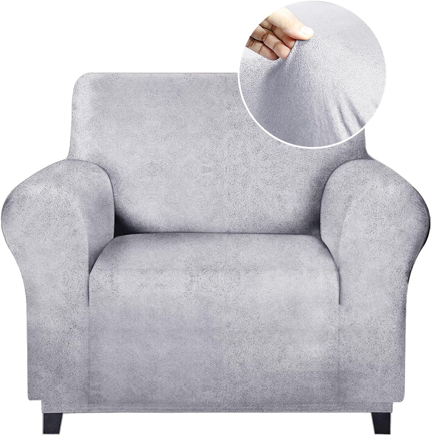 molasofa Chair Covers - Couch Cover for Leather Couch, Soft and Washable Chair Covers with Leather-Like Quality. Non-Pilling, Non-Slip 1-Piece Couch Cover for Dogs, Cats, and Kids (Marbling) Chair 01 Marbling