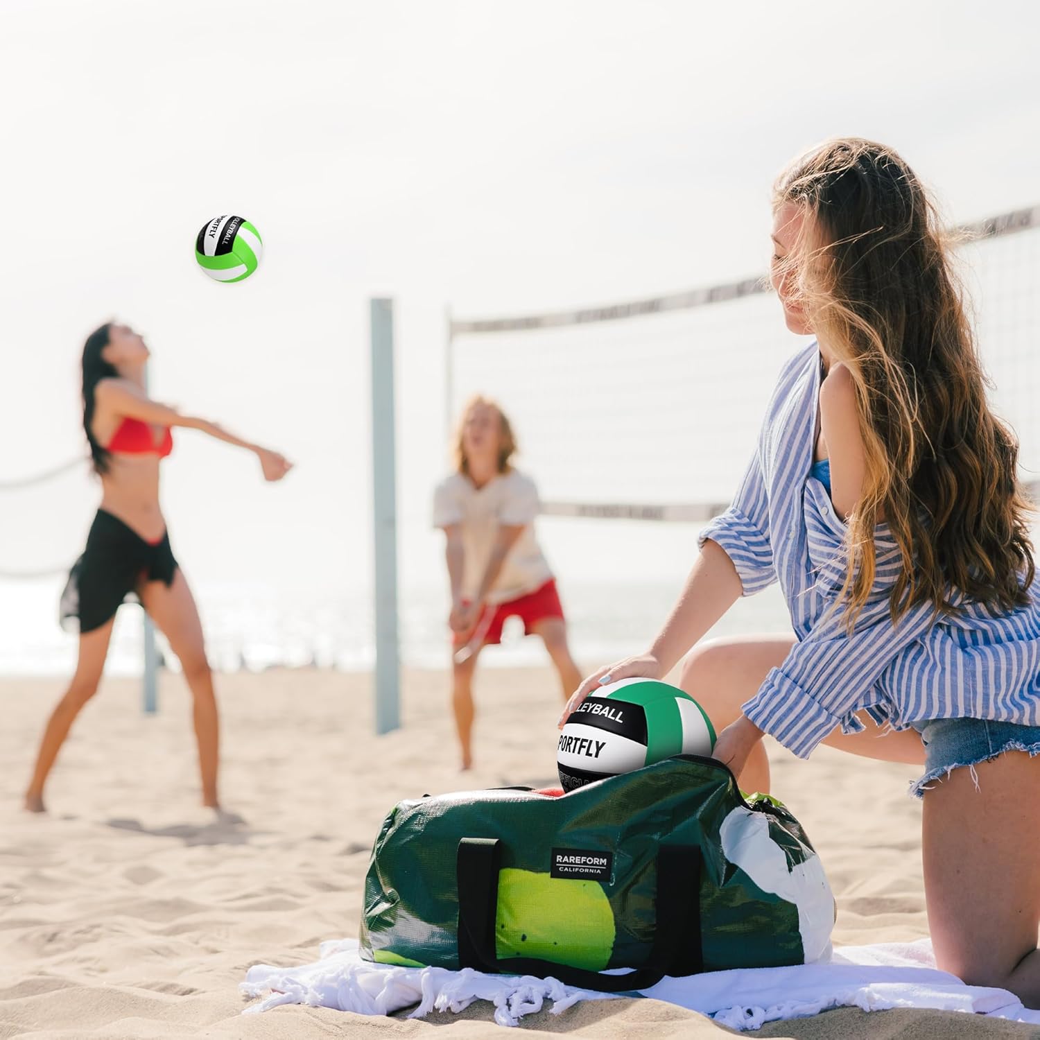 Official Size 5 Volleyball, Soft Indoor Outdoor Volleyball for Game Gym Training Beach Play, 2 Pcs Per Pack with Pump Kit - Image 6