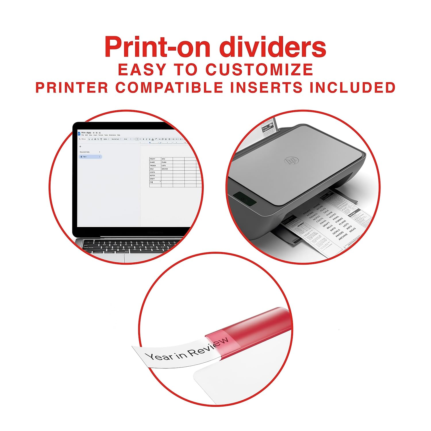 Staples 462754 Big Tab Insertable Paper Dividers 8-Tab Multicolor (13492/11123) - Image 2