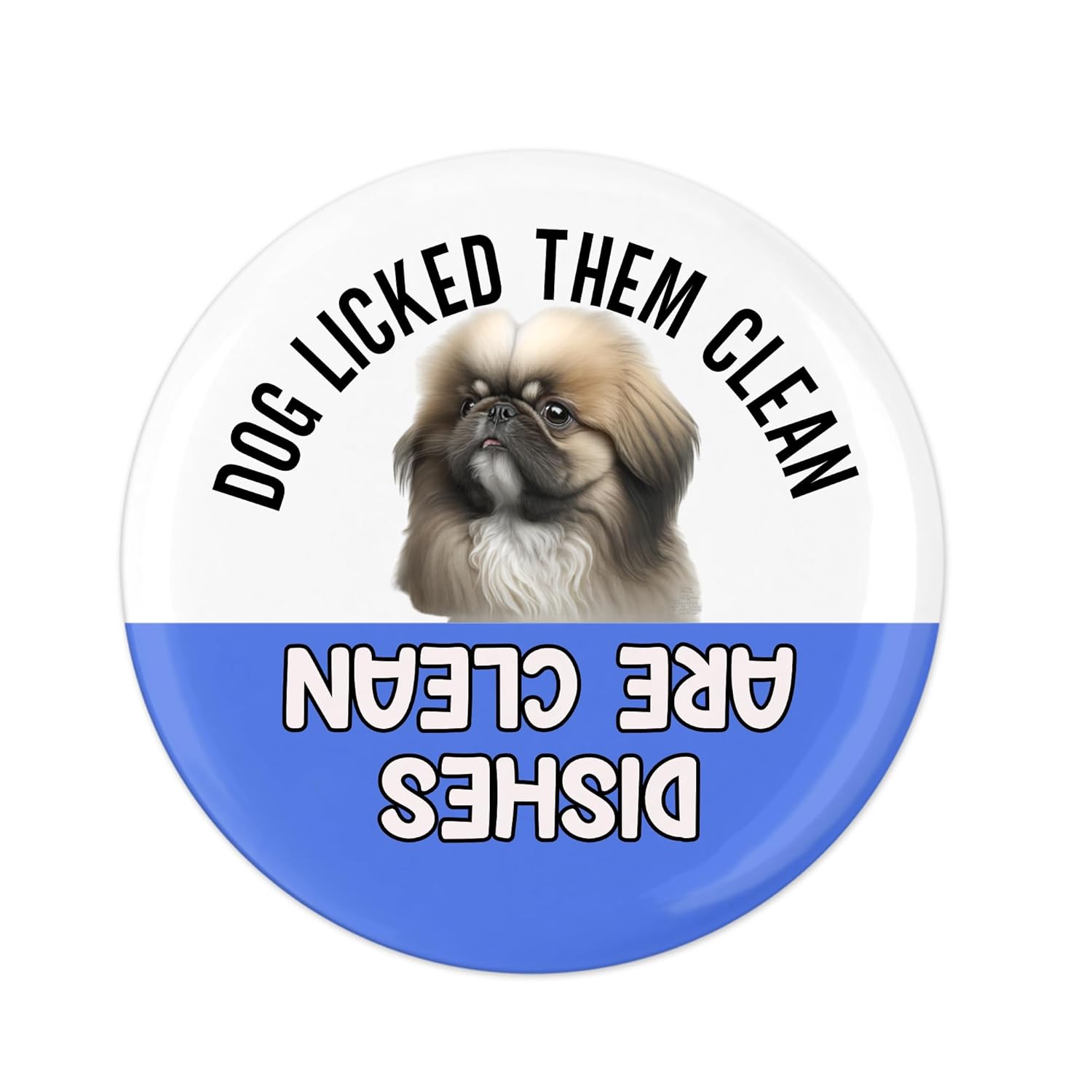 3.5 Inch Adorable Pekingese Dog Licked Them Clean