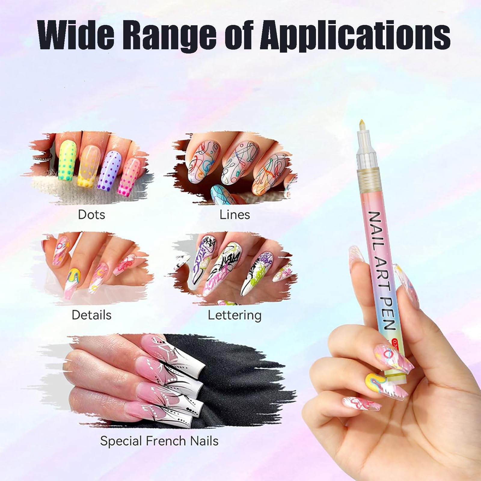 Nail Art Pens,12 Color Nail Polish Pens Set Nail Art Tools Nail Point Graffiti Dotting Pen Nail Drawing Pen Waterproof for DIY Nail Art Beauty Adorn Manicure Tools for Christmas Easter - Image 4
