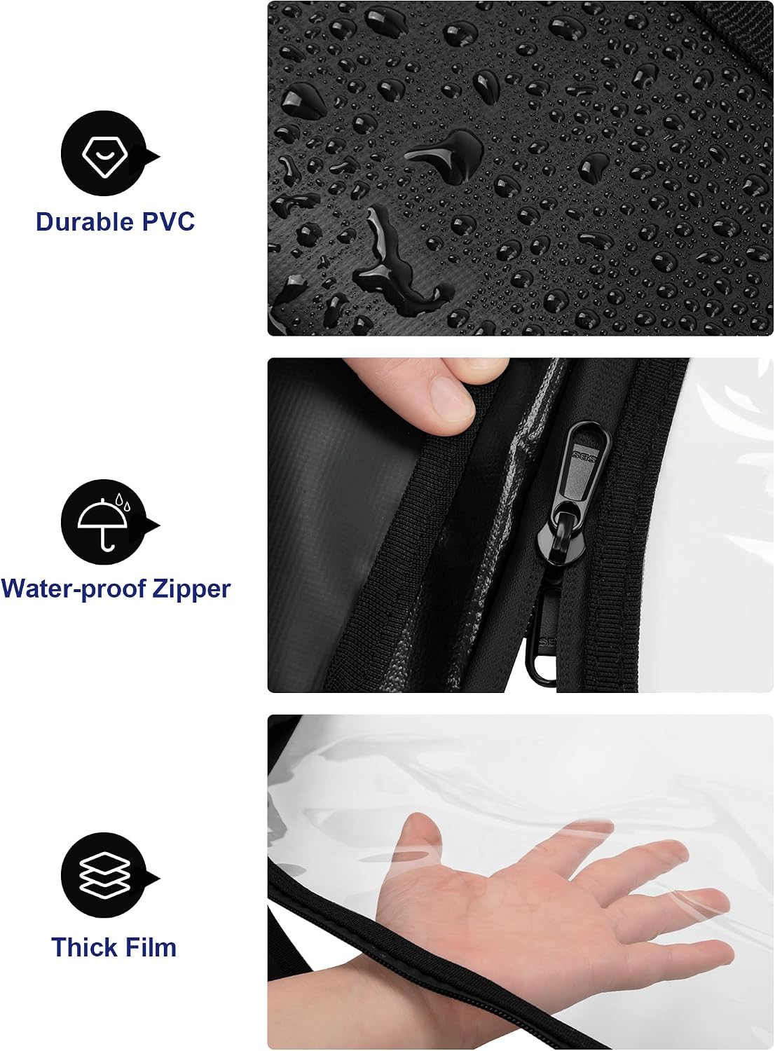 ZIDIYORUO X3 Soft Upper Door Set Kit for Can-Am Maverick X3 2-Seater (2017-2025) | Waterproof, Windproof & UV-Resistant | Heavy-Duty Zipper | Easy Roll-Up Design & No-Drill Installation