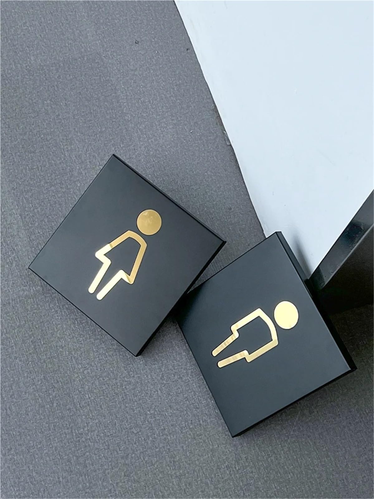 Cartel Aseos Tablero de muestra baño for hombres y mujeres, Wc for puerta, señales, placas Metal masculinas femeninas