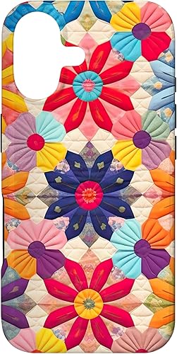 Quilting Flower Blooms Quilt Pattern Case for iPhone 17