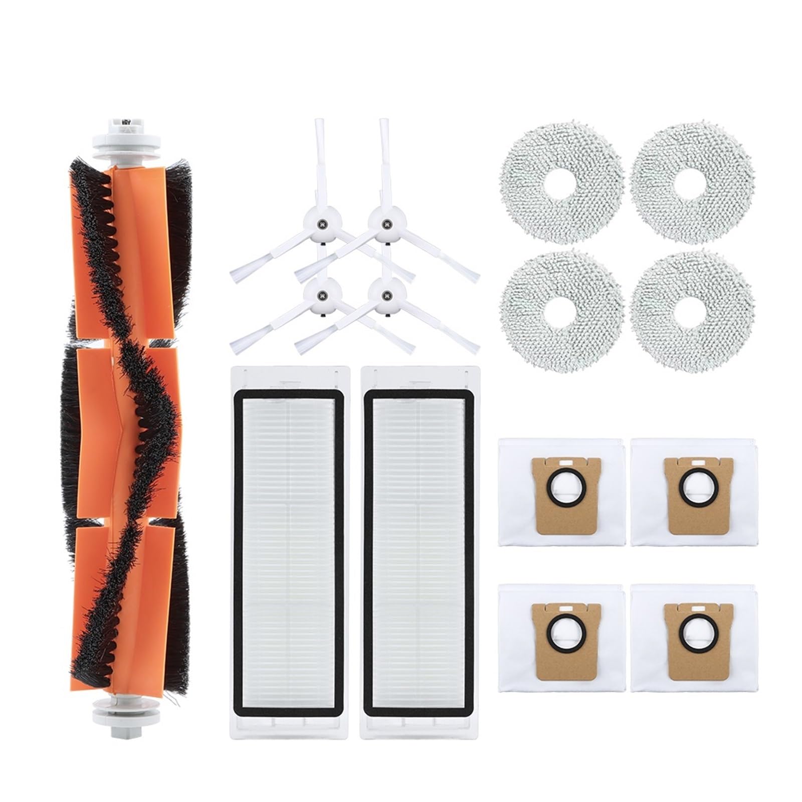 Compatible con Dreame L10s Ultra / S10/S10 Pro Accesorios Robot Aspirador Mopa Bolsa for Polvo Cepillo Principal Cepillo Lateral Filtro HEPA Reemplazo(Multi)