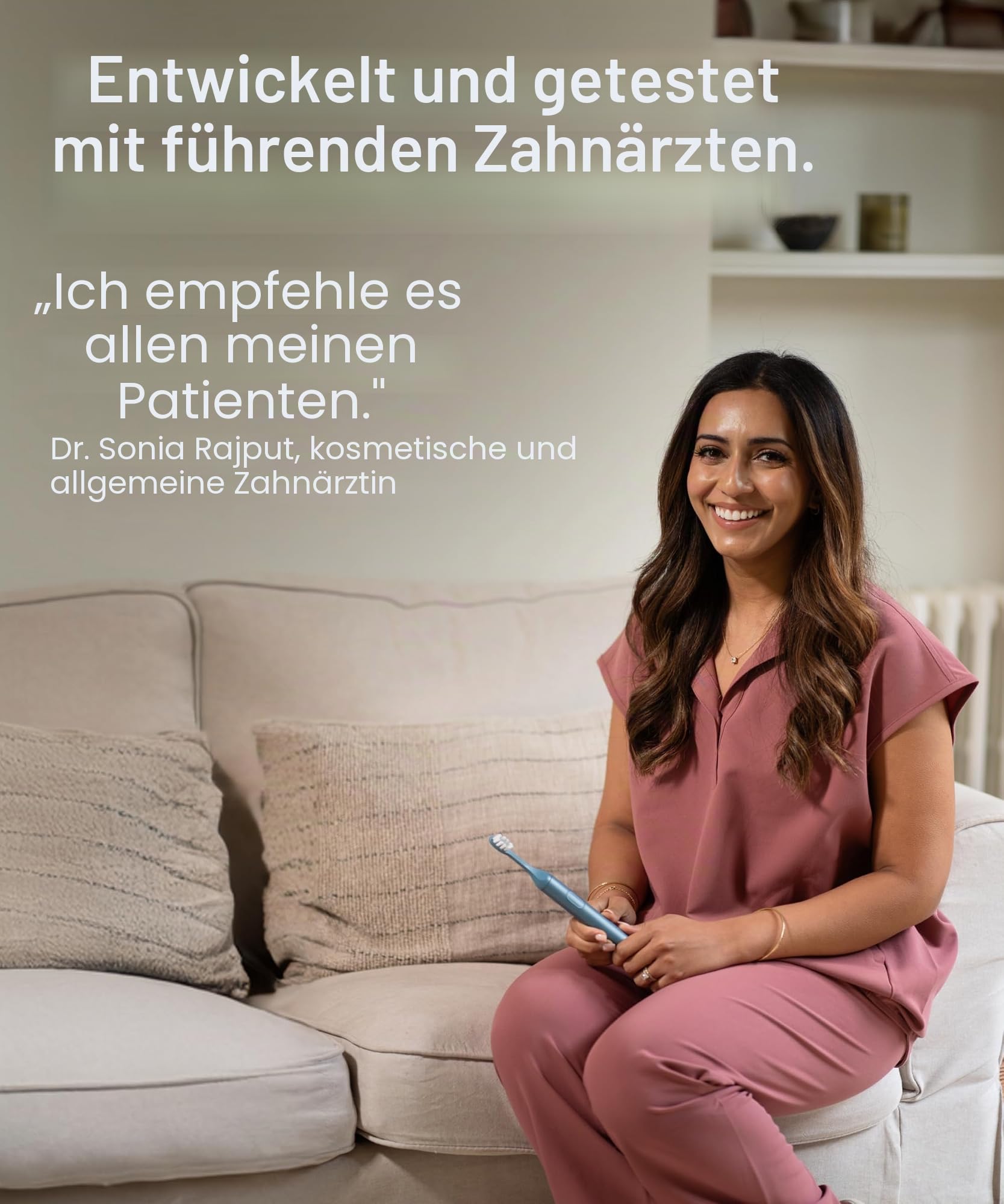 SURI Recycelbare elektrische Zahnbürstenköpfe auf pflanzlicher Basis - Eingebauter Zungenschaber, langlebige Ersatzköpfe | Nur kompatibel mit SURI Sonic Elektrische Zahnbürste - Morning Waves, 3 Stück