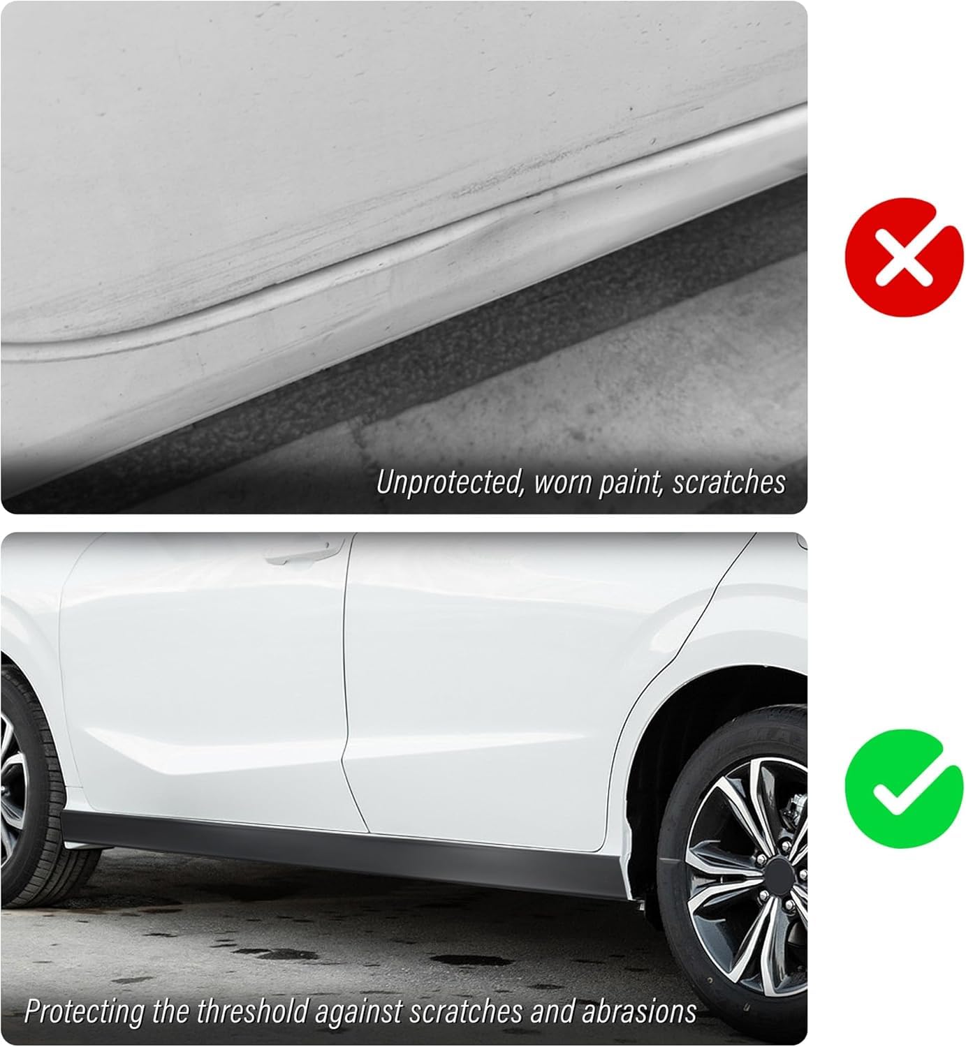4m*8cm Protezione per Minigonne Laterali Auto