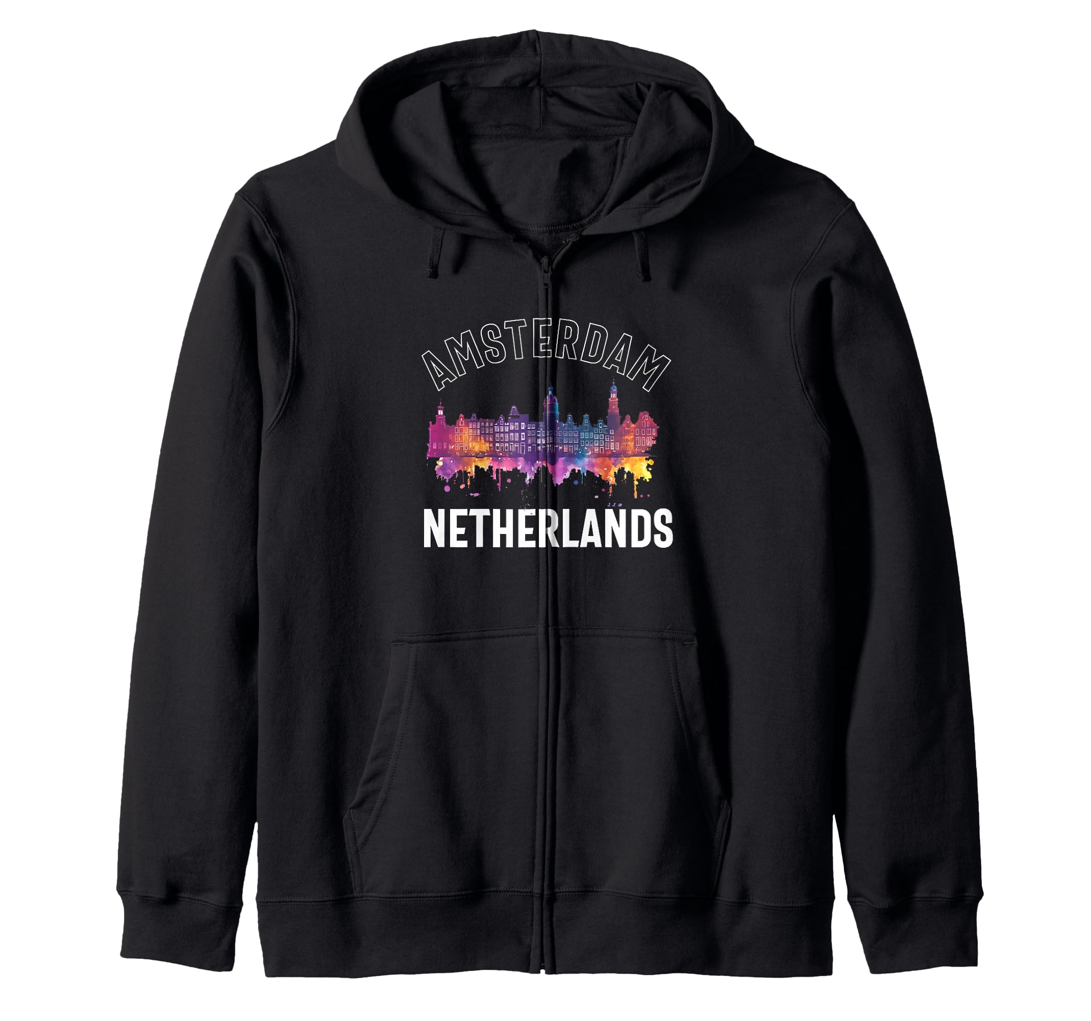 Amsterdam Souvenir Netherlands Skyline Dutch Holland Zip Hoodie