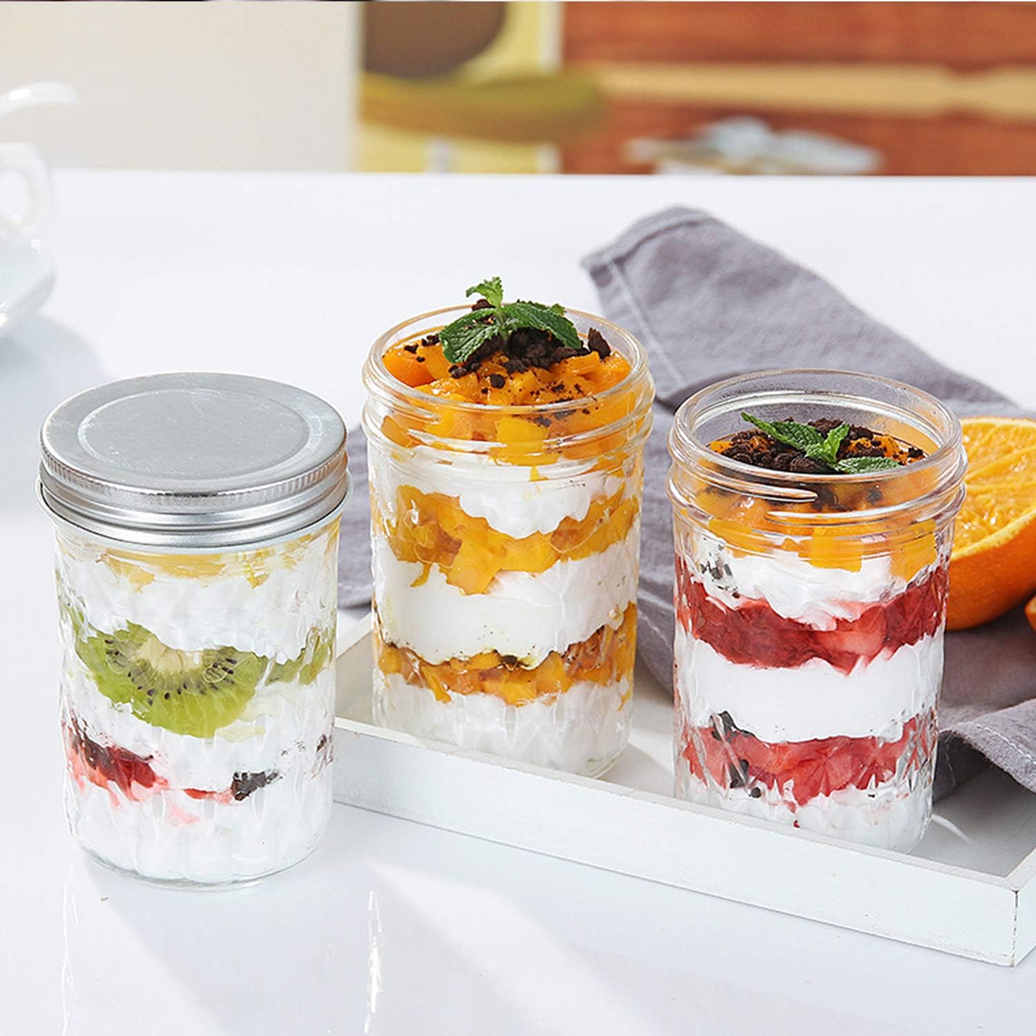 6oz / 180ml Mason Jars Glass Canning Jars, Jelly Jars With Regular Lids, Ideal for Honey,Jam,Wedding Favors,Shower Favors,Baby Foods, Set of 30 : Everything Else