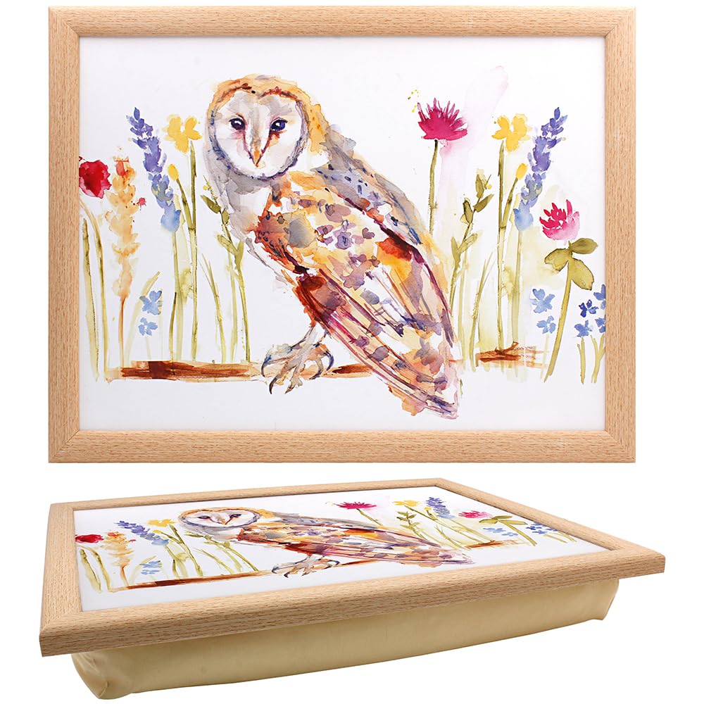 Tamersgifts Countryside Owl Laptray Cushioned Laptrays Lap Tray Tv Dinner Bean Bag Padded Cushion Gift (Countryside Owl Laptray)