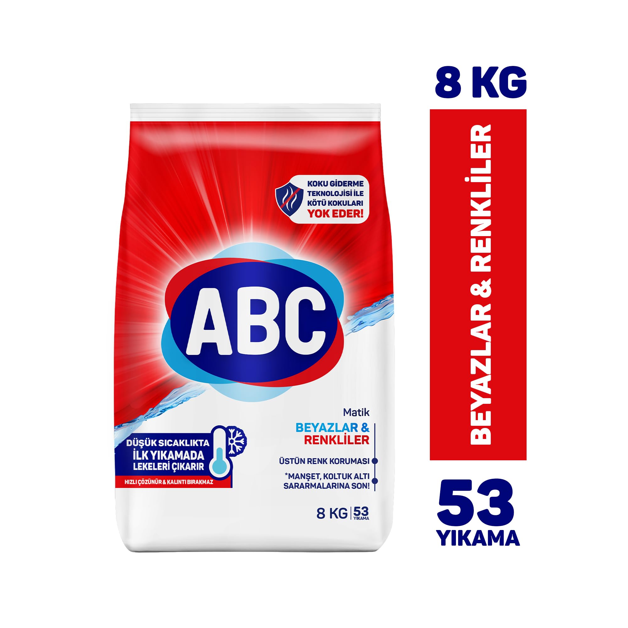 ABC DETERJAN Matik Beyazlar & Renkliler 8 Kg