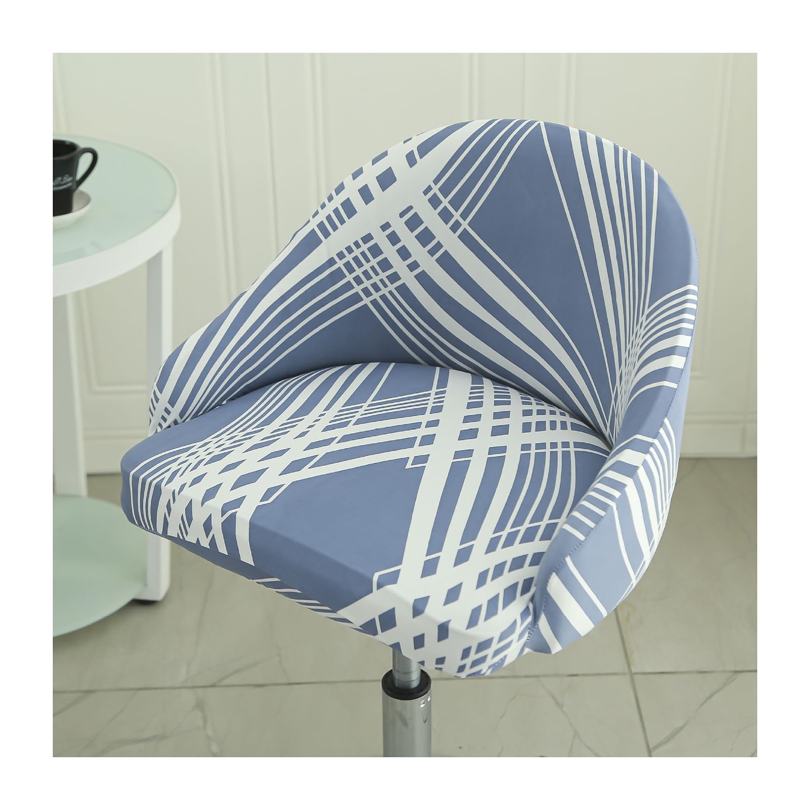 Mswborml Printed Kitchen Bar Stool Chair Covers with Arms Set of 4/2, Swivel Barstool Chair Covers with Curved Back, Stretch Bar Stool Cover for Bar Height Side Chair Slipcovers Washable,L,4PCS