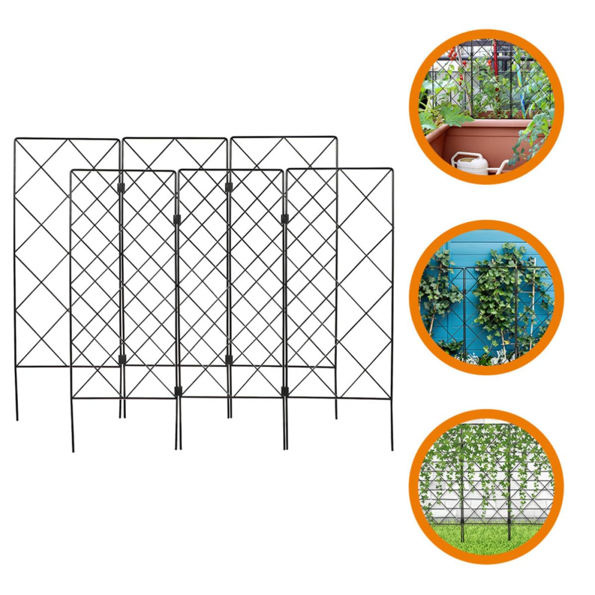 CLISPEED Tuteur pour Plantes en Fer Robuste et Réutilisable, Treillis D'intérieur et D'extérieur pour Jardin et Patio, Lot de 2 Supports pour Plantes Grimpantes