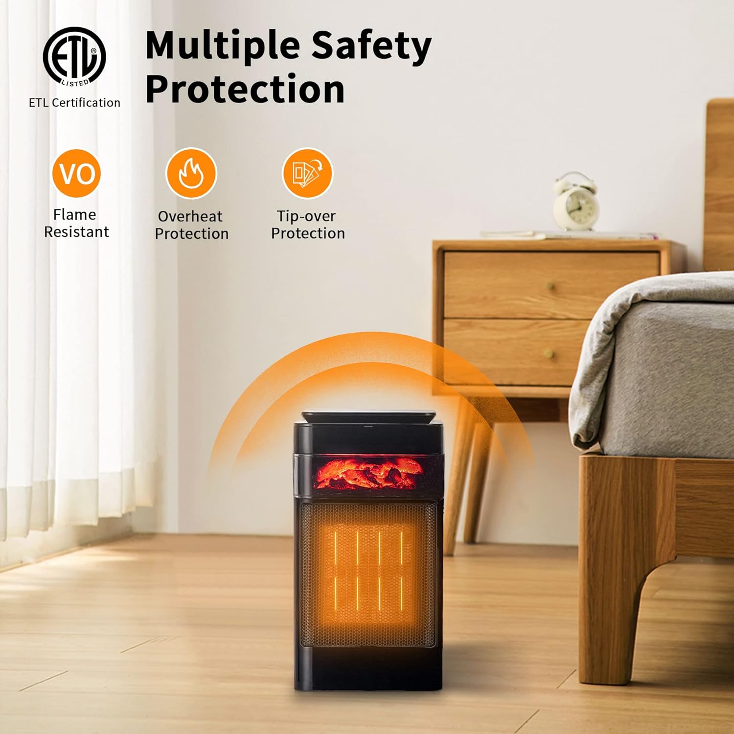Buy MEPTY Space Heater with Thermostat, 1500W Portable Electric Heaters