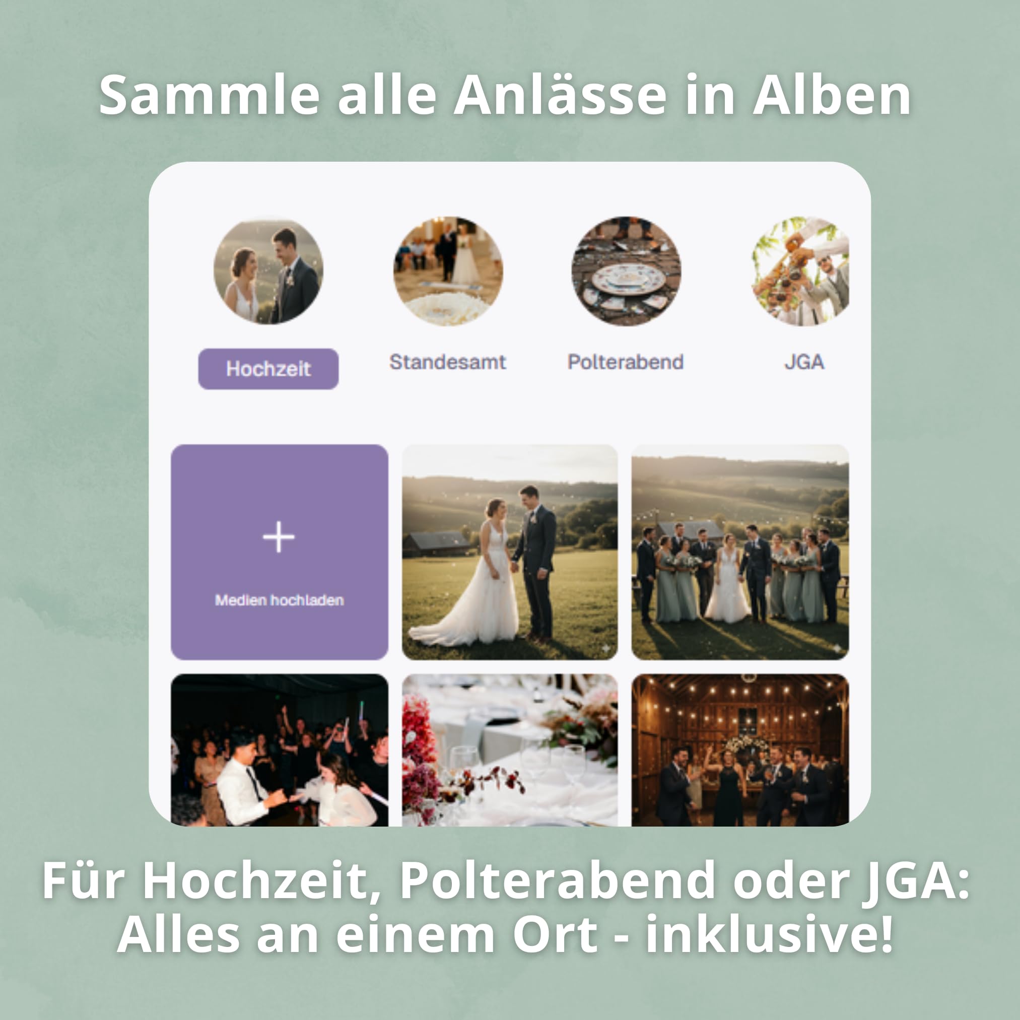 Jubilo Hochzeitsfotos QR Code mit 25 Tischkarten | Fotogalerie | Hochzeitsbilder sammeln mit Gästen | Hochzeitsspiele und Fotoaufgaben | Fotospiele Für unvergessliche Hochzeit Erinnerungen