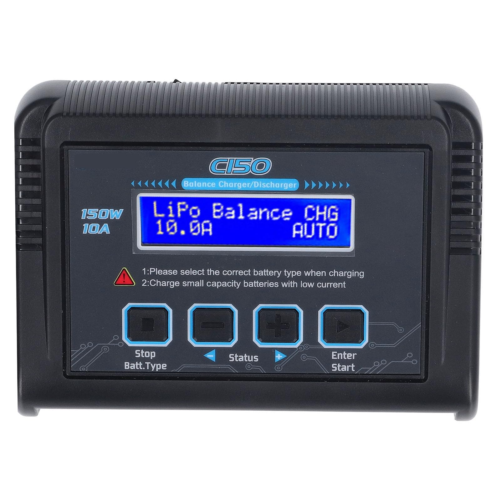 CHICIRIS Ładowarka do Akumulatorów LiPo, 150 W, 10 A AC/DC, ładowarka z funkcją Balansu i Miernikiem do Przechowywania Danych, Akumulatorów LiPo LiHV LiFe Li-ion NiMH NiCd (wtyczka UE)
