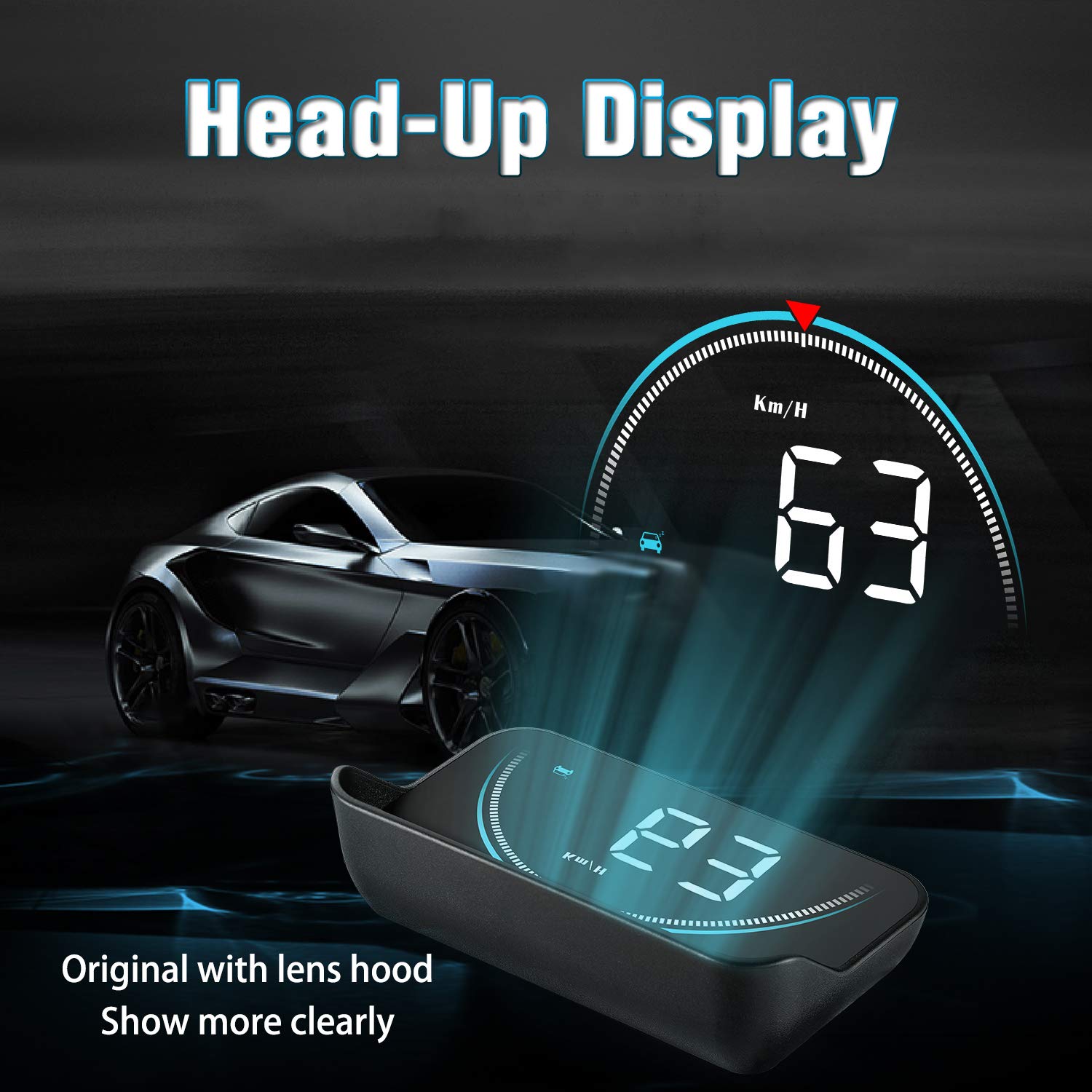 Head up Display para Renault Vel Satis VelSatis Wind, HUD Universale con Tachimetro GPS, Allarme Velocità, Schermo LED, Luminosità Auto