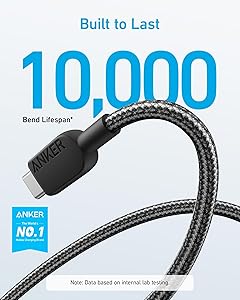 Anker USB A to USB C Cable, Charger Cord (2 Pack, 3FT), for iPhone 17 Series,Samsung Galaxy Note 10/S10+ S10, LG V30 (Black)