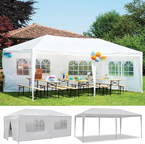 Miniatura 8 de GOJOOASIS Tienda de campaña para fiesta de boda de 10x30 para exteriores con 8 paredes extraíbles