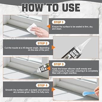 Gray Caulk, Gray Silicone Caulk, Grey Caulk, Waterproof