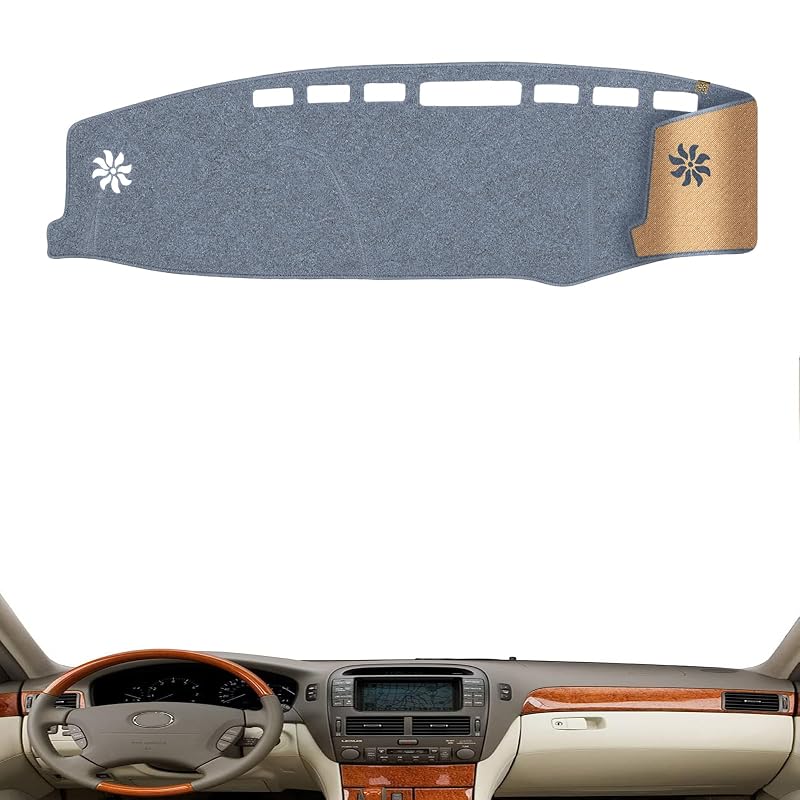 Capa para Painel Automotivo em Carpete KEYOOG para Lexus LS430 2001–2006, Direção à Esquerda, Cinza, 1 unidade