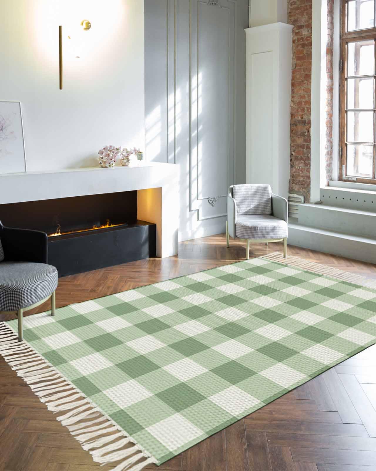 Amazon.com: RisQiten 4'x6' Living Room Area Rugs, Sage Green