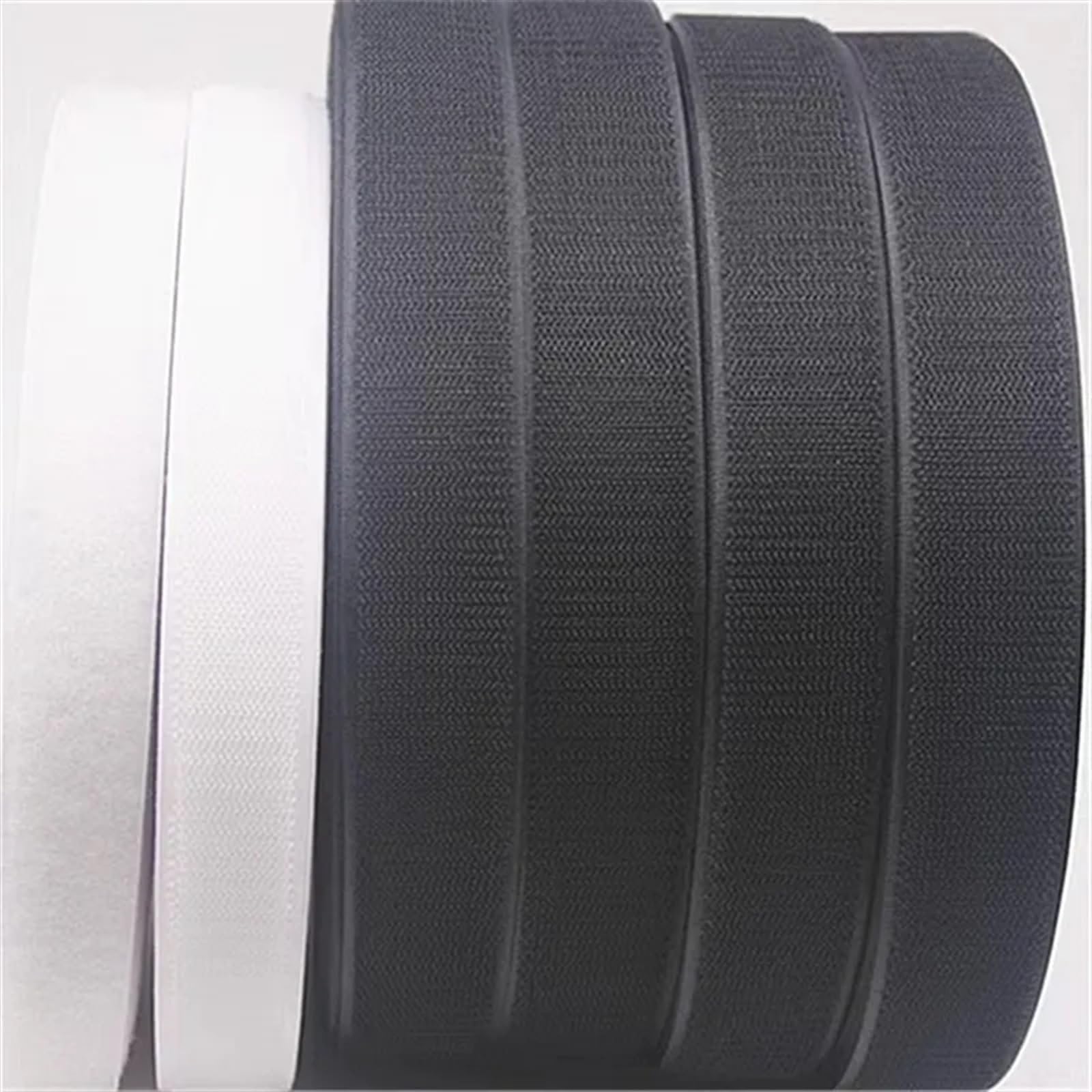 Adhesivo Fuerte Hook Y Loop Cinta de bucle gancho nailon 100mm ancho, cerrojo for ropa, zapatos, equipaje, suministros for niños, decoración mochila, 25M(Black Loop)