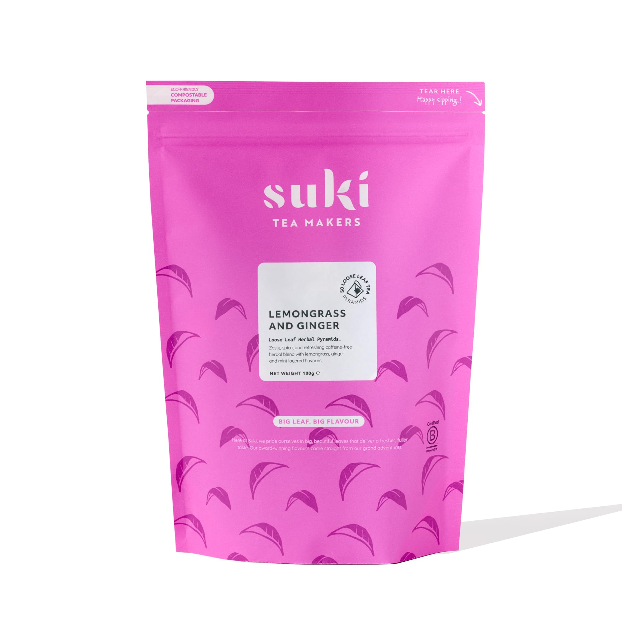 Suki Tea Lemongrass & Ginger - Pack of 50 Pyramid Tea Bags