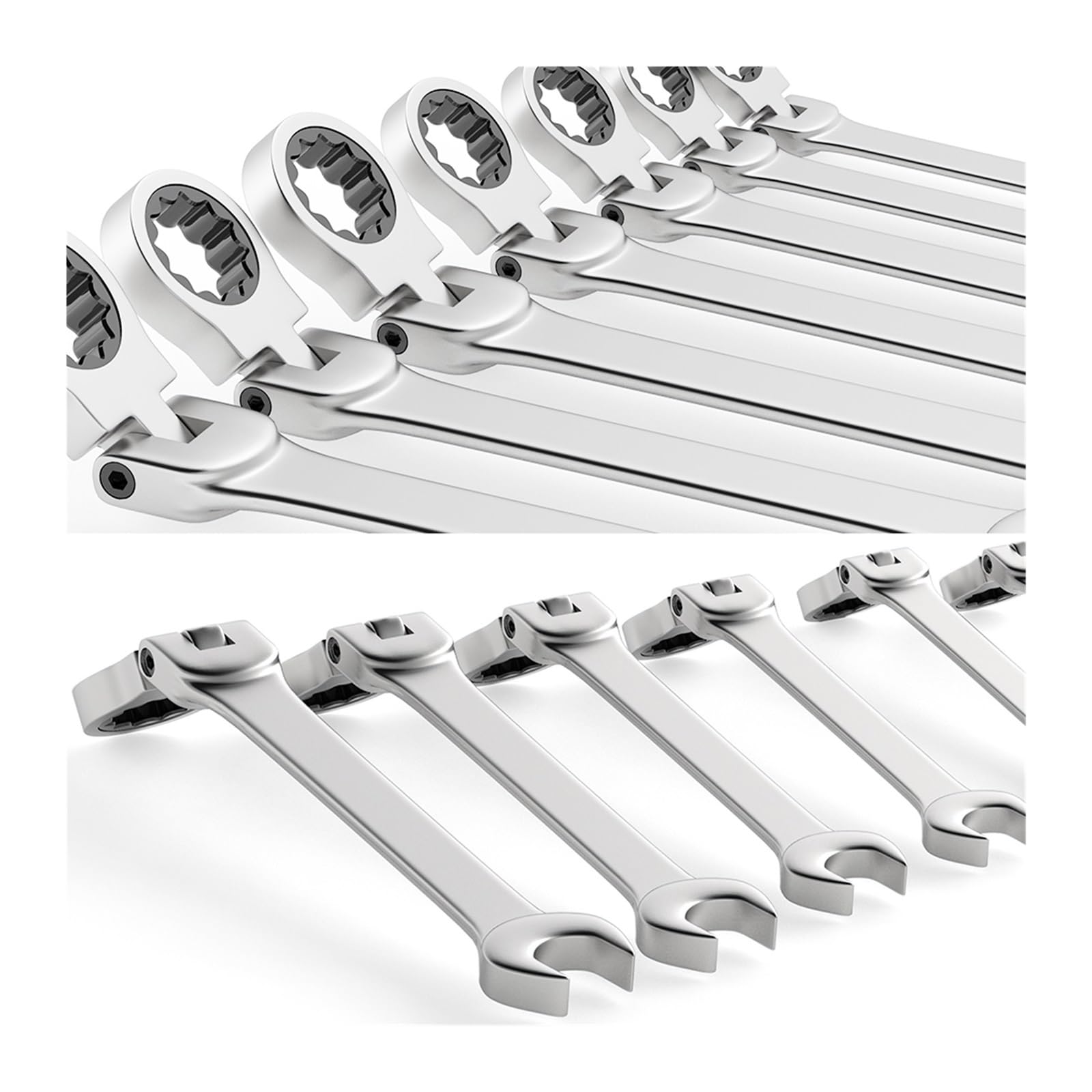 Klucze dynamometryczne Zestaw kluczy grzechotkowych, zestaw płasko-oczkowych, narzędzia ręczne nasadowych z grzechotką Telescopic Ratchet(12pcs)