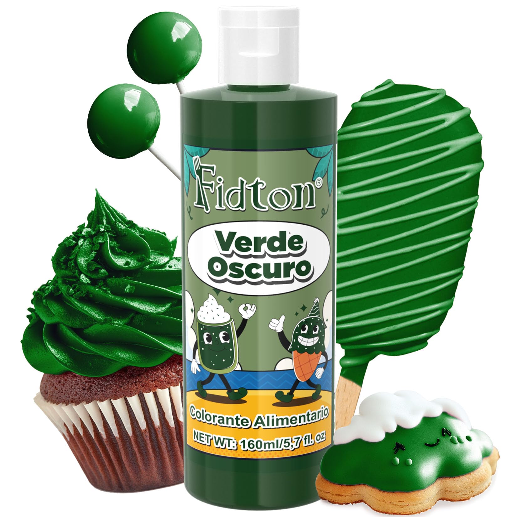 Colorante Alimentario 160ml - Gran Capacidad Colorantes Alimentarios Reposteria Altamente Concentrado para Decoración de Pasteles, Colorante Alimenticio para Fondant Colores, Macarrone, Donuts - Rojo — view 16