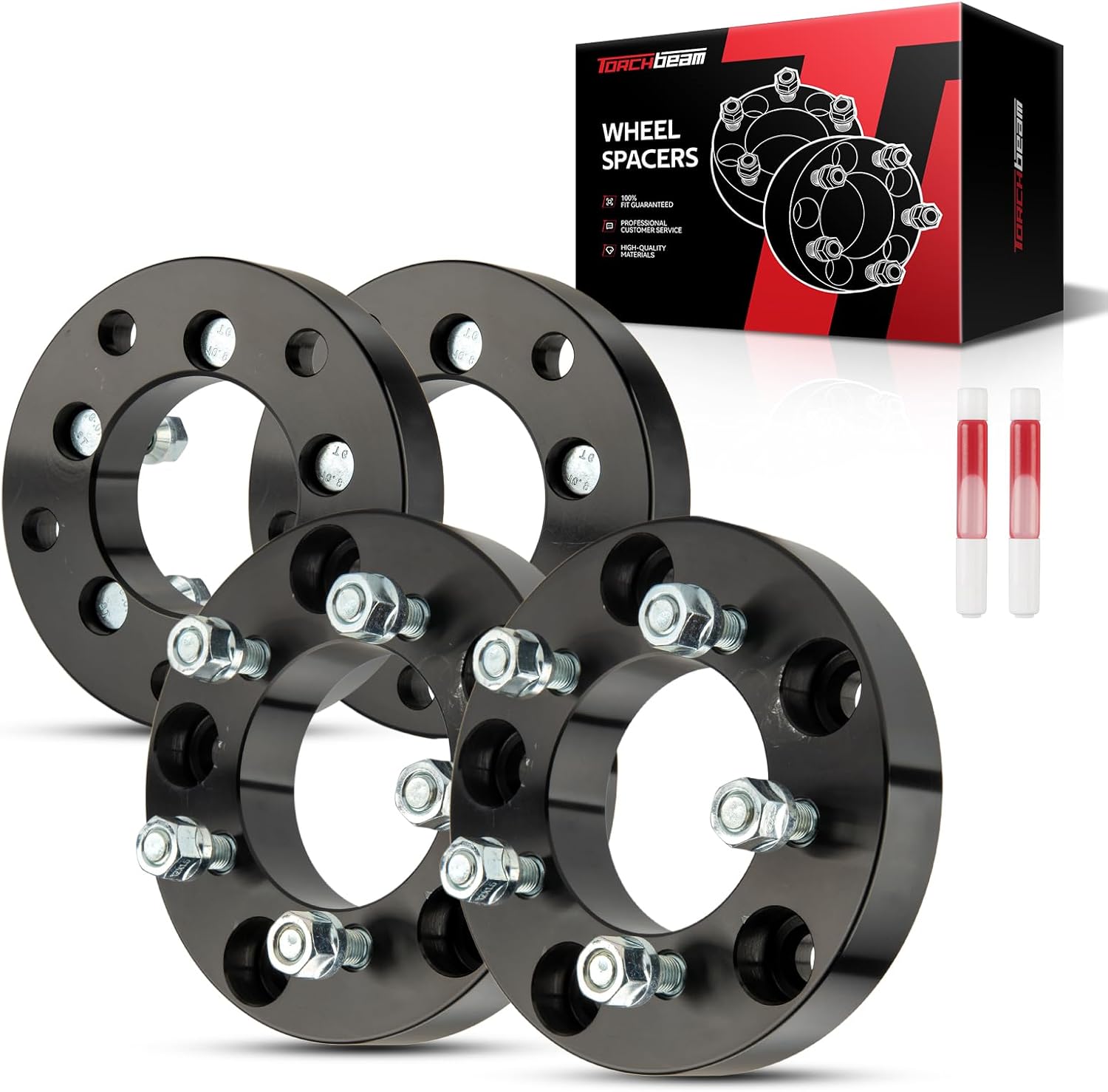 Torchbeam 5x5.5 to 5x4.5 Wheel Adapters 1.25" for 1980-1996 F-150, 1994-2001 Ram 1500, 2005-2009 Dakota, 2004-2009 Durango, 1992-2002 E-150 Econoline, 1980-1996 Bronco, 88mm Hub Bore & with M12x1.5