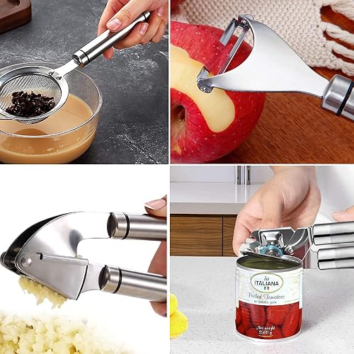 Miniatura 7 de Juego de utensilios de cocina - 35 utensilios de cocina con rallador pinzas espátula de cuchara y volador hecho de silicona resistente al calor y