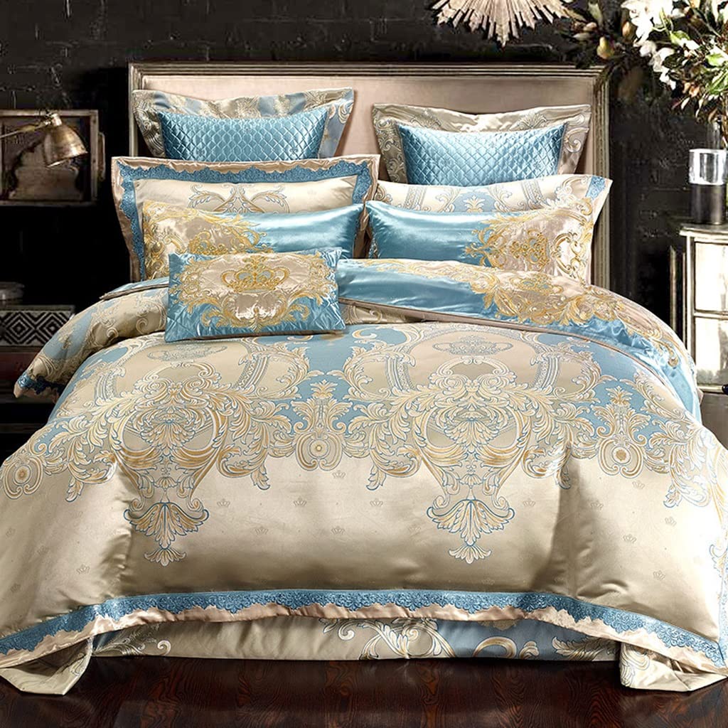 Cama de satén suave protectora para la piel en tono rosa con cuatro piezas completas 7