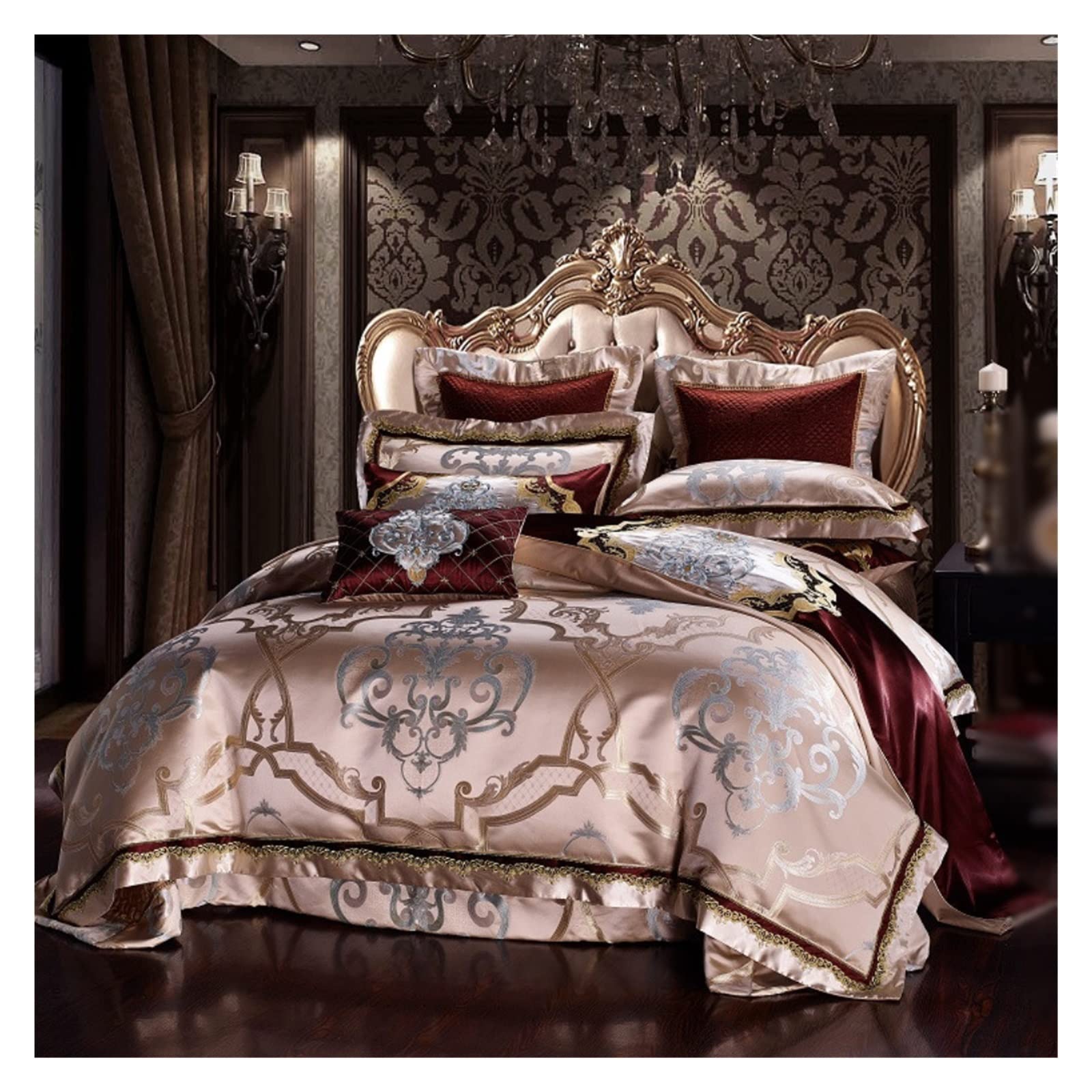 Ensemble de lit King Size en coton satiné contre les nuits agitées - 6
