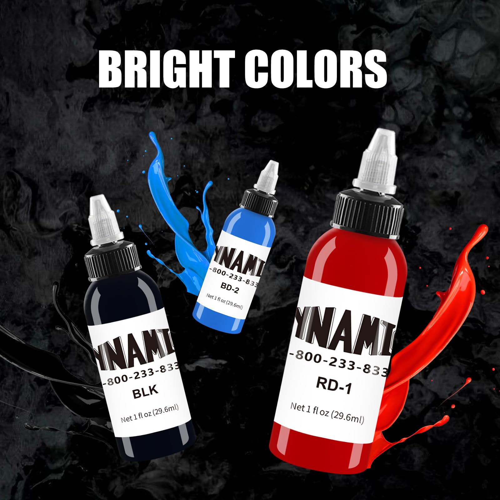 14 Farbtinten, Tätowiertinten, 14 Farben Tattoo-Tinte, Aktivtinten, Farbmuster Tattoo-Tinte (30 ml)