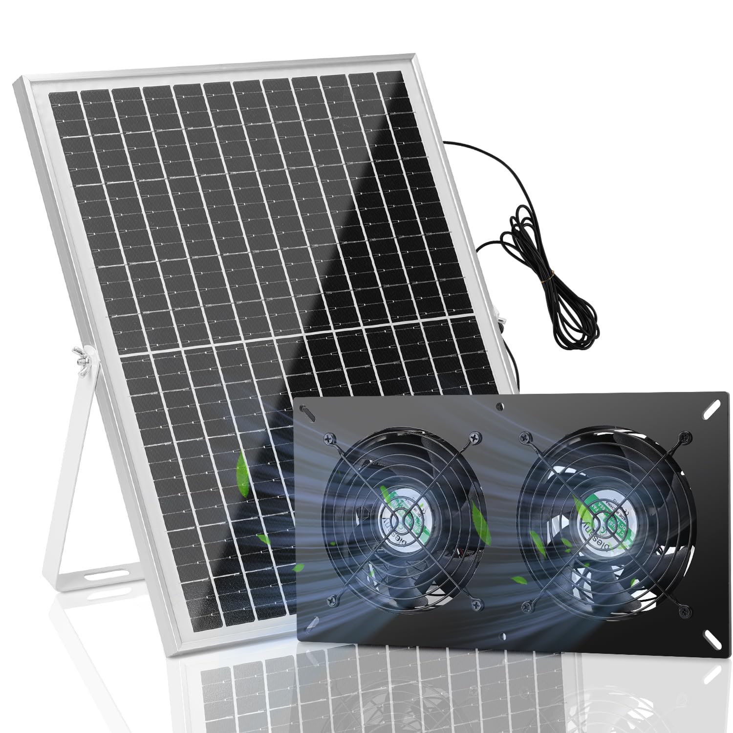Amazon.com: blessny 25W Solar 2 Fan Kit for Outdoor Greenhouse