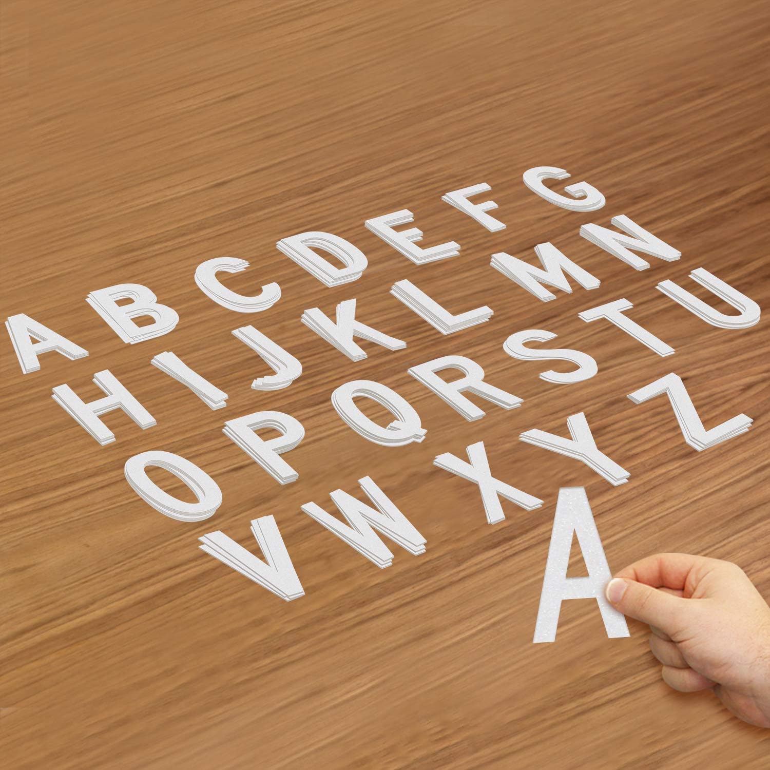 SmartSign Letter Stickers A-Z Kit Die-Cut Vinyl Letter Labels | 260 Pieces Kit, 6" Character Height, Black, Made in USA