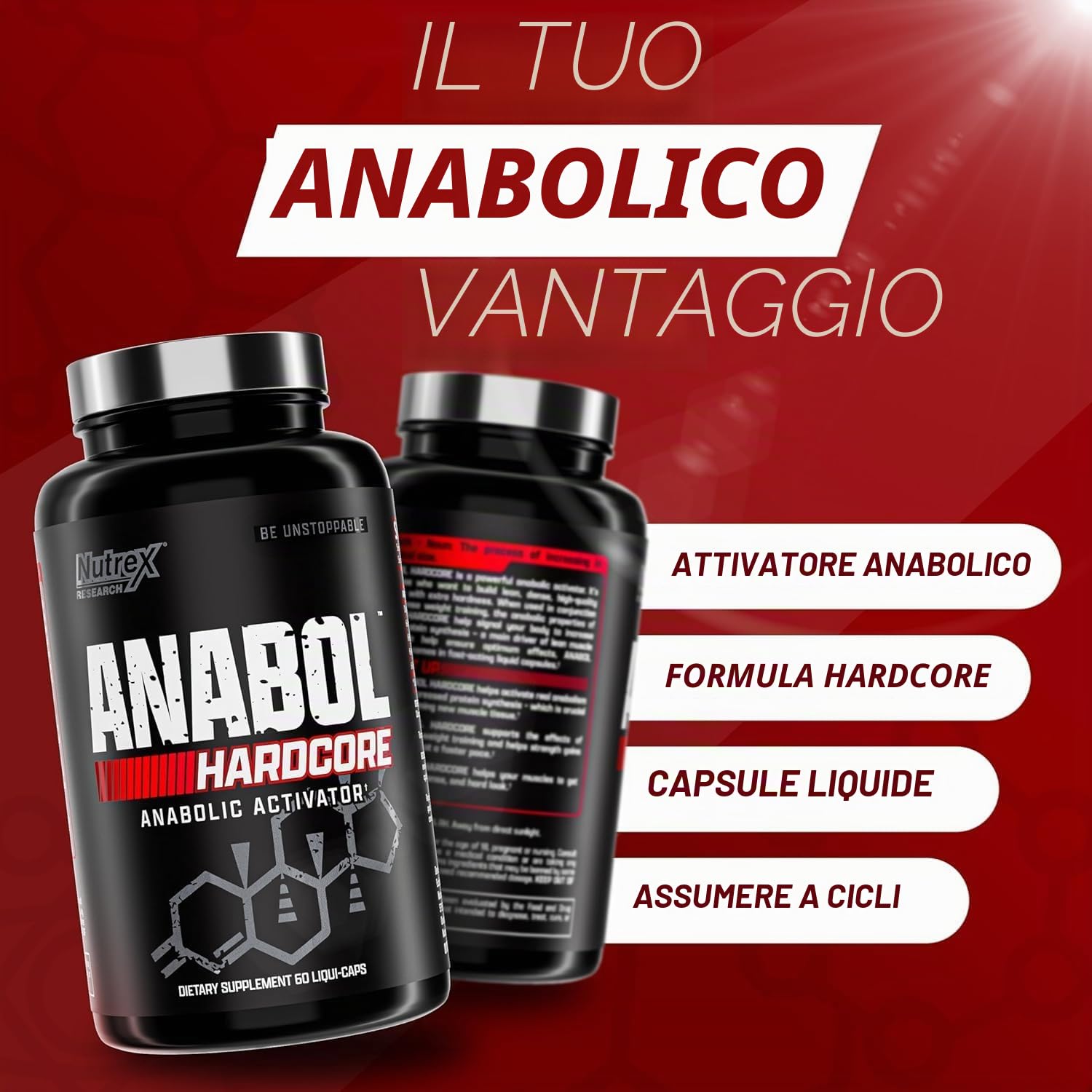 Nutrex Research Anabol Hardcore (60 capsule) senza sapore
