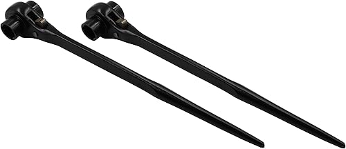 Vista 8 de LBY Paquete de 2 llaves rápidas hexagonales para andamio, llave de trinquete de 0.945 in/1.063 in, enchufe de doble extremo, andamio de trinquete