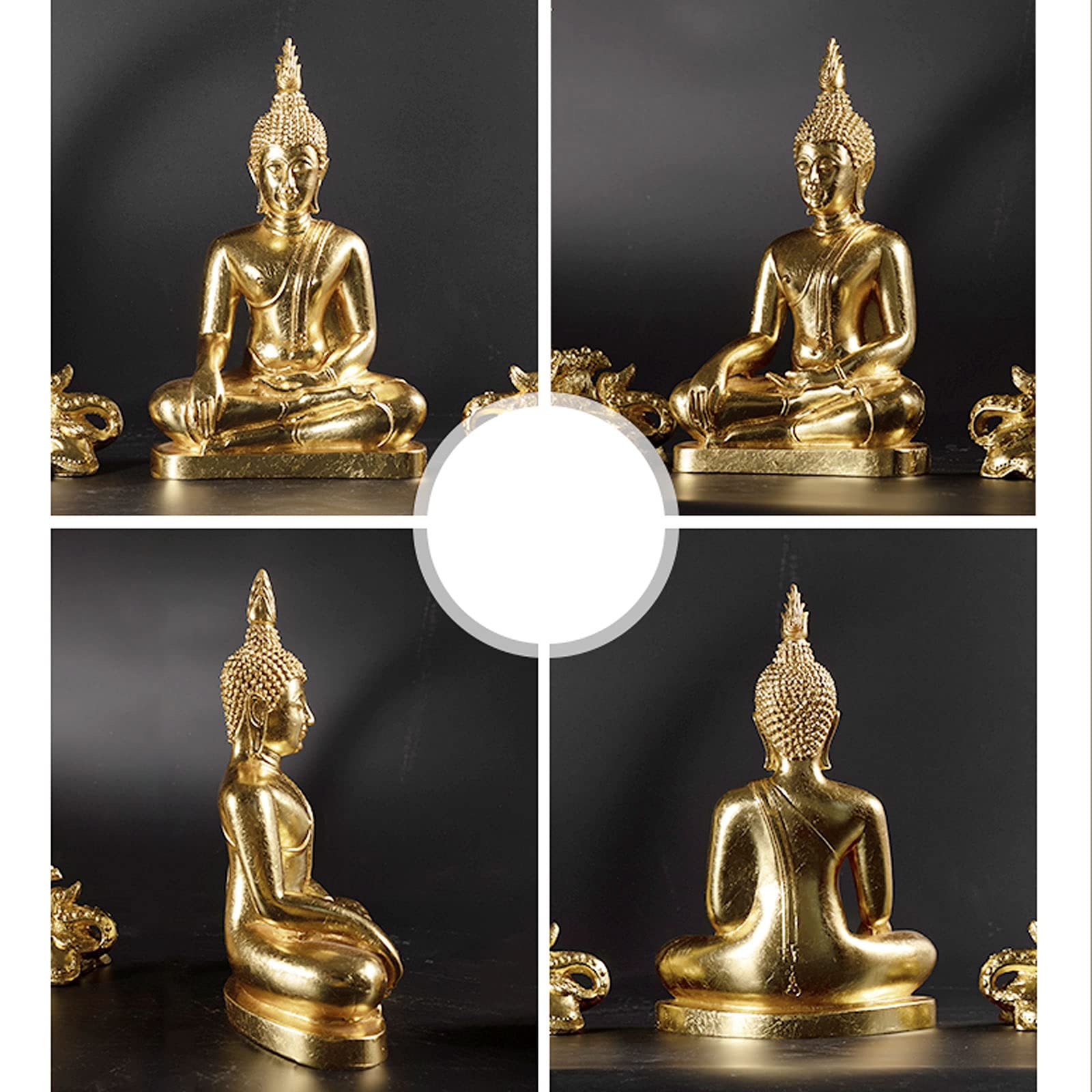 Estatua de Buda Estatua de Buda Tailandia Buda Escultura Resina Hecho a mano Hecho de Budismo Meditación Decoración del hogar Ornamentos Ornamentos Artesanía Decoración de la habitación Escultura de B