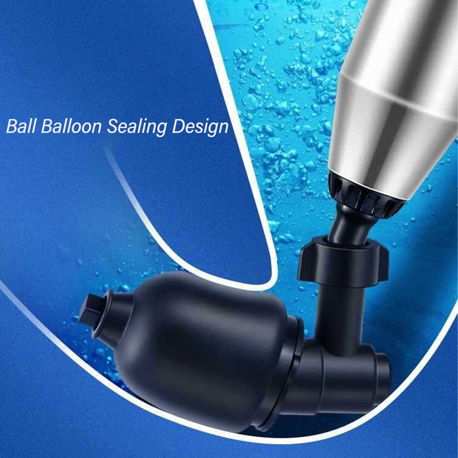 Piston de Toilette Électrique Haute Pression, Déboucheur de Canalisation avec Batterie