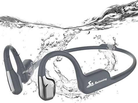 ANSTEN Swimming Headphones, Bone Conduction Headphones Bluetooth 5.4, IP68 Waterproof with MP3 Player 8GB Memory, Open Ear Headphones for Swimming Running