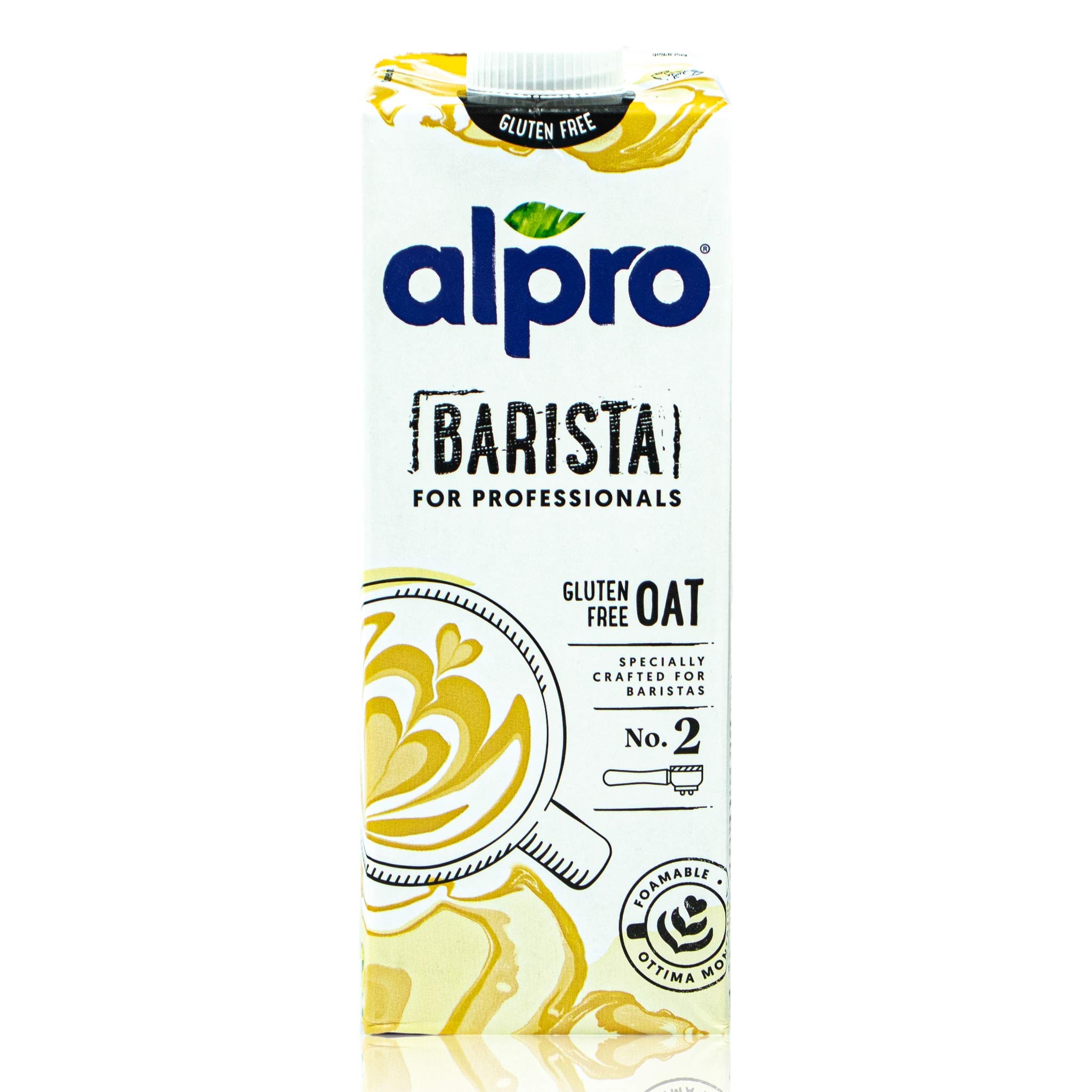 Alpro - 8er Pack Haferdrink Barista for Professionals 1 Liter - Oat Hafer Drink 100 % pflanzlich zum Aufschäumen für Kaffee, Shakes und Smoothies