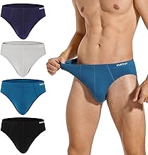 INNERSY Men's Underwear Briefs Multipack Soft Underpants Classic Midi Hipster Pants Pack of 4