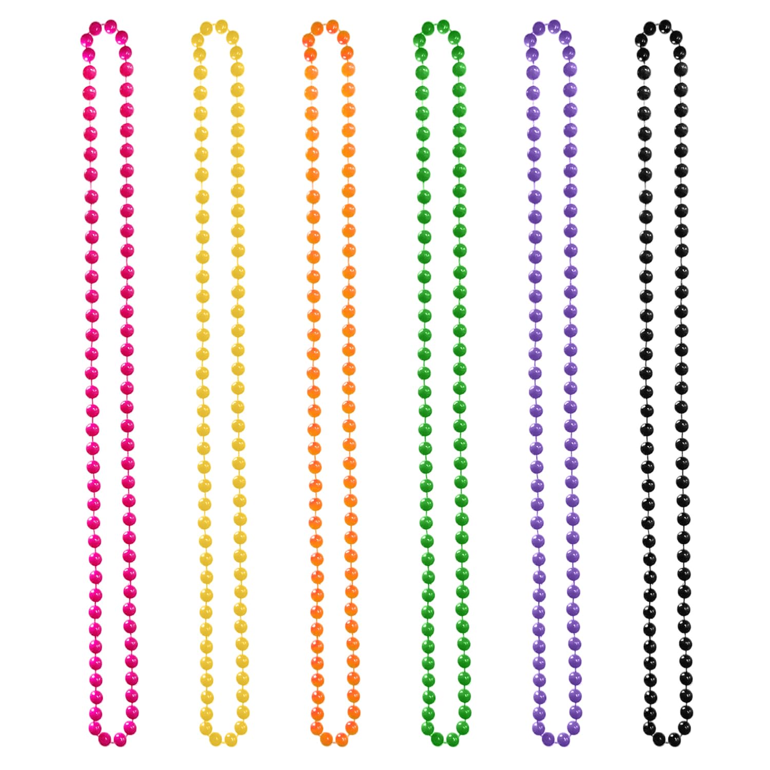TAFACE6 collares de perlas de neón, rosa rojo, verde fruta, naranja, amarillo, púrpura, negro, collares vintage de los 80, collares de fiesta, accesorios de moda, Plástico
