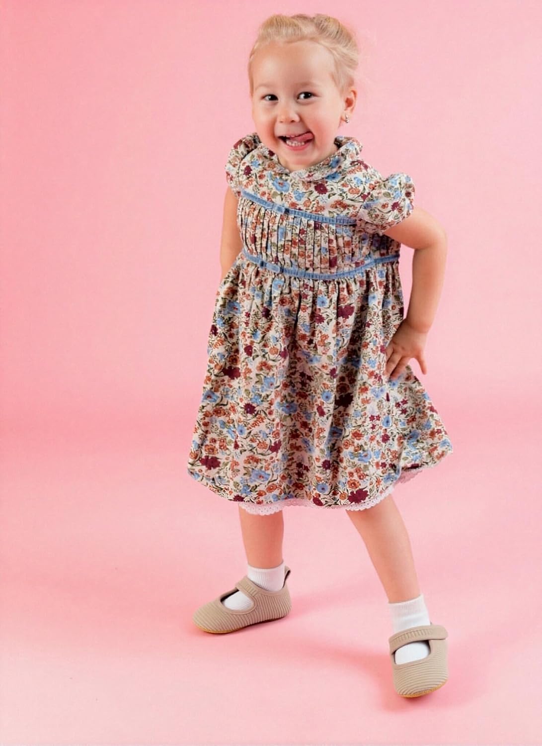 Jastore Baby Girls Shoes Princess Dress Mary Jane Flats Newborn Infant First Walking Shoes Soft Rubber Sole House Indoor Slippers - Image 3